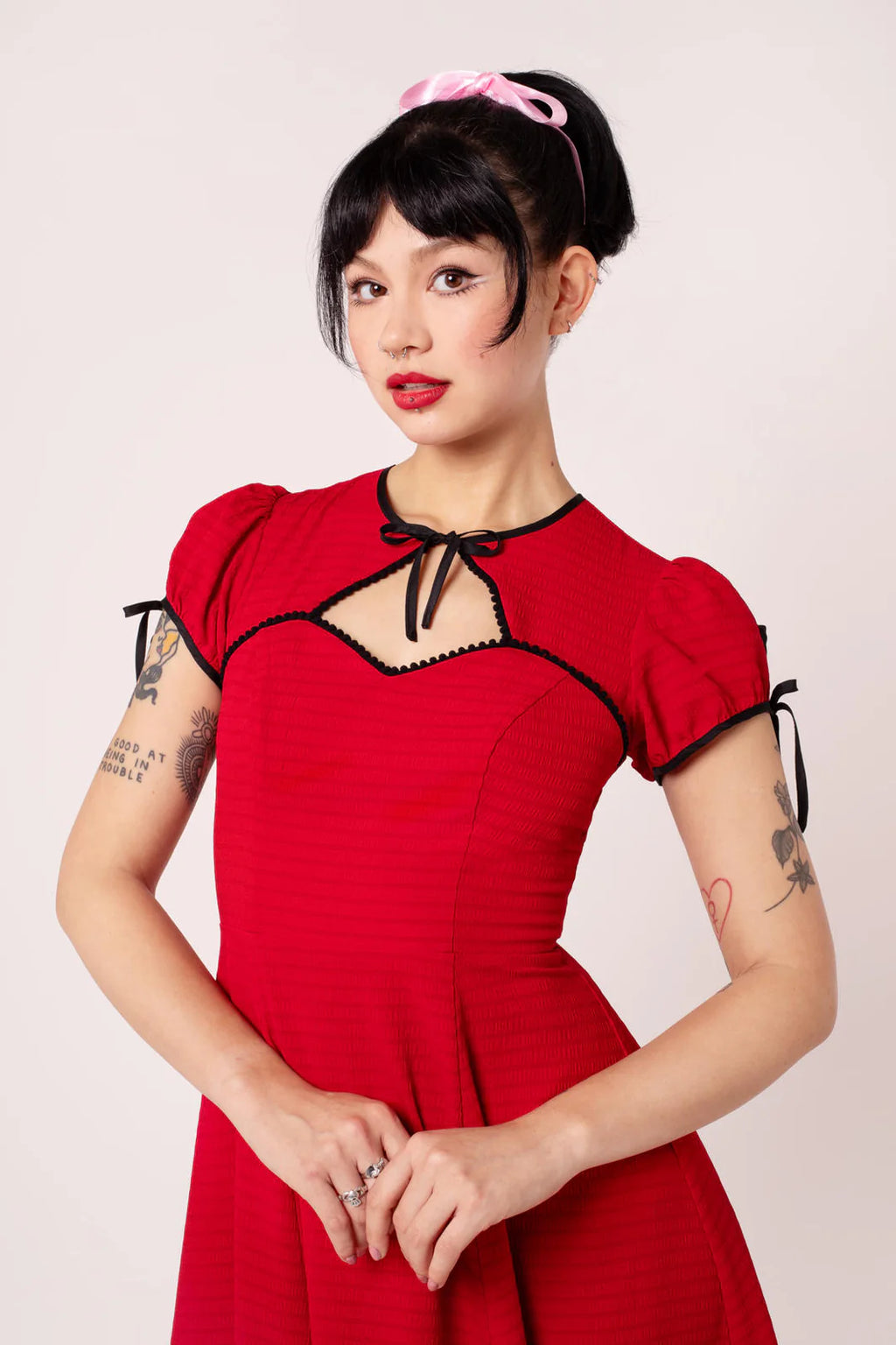 HELL BUNNY Casey Dress Red