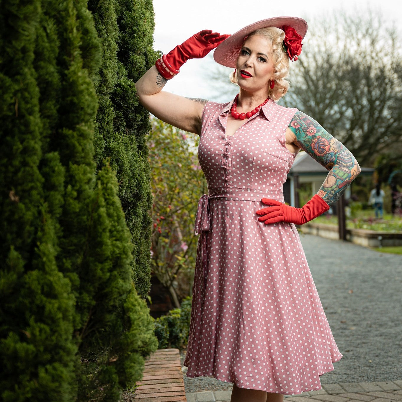 Dolly and Dotty Poppy Pink Polka Dot Shirt Dress