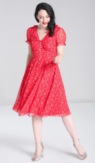 HELL BUNNY Cassiopeia Dress Red